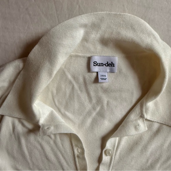 Aritzia Cece Cream Button-Up Collared Dress 2XS - Picture 2 of 7